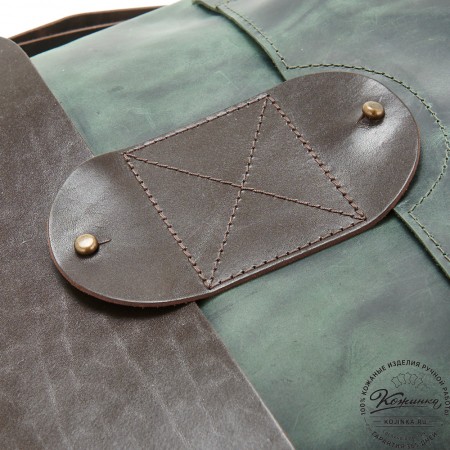 Кожаный рюкзак "Спэйс" (изумруд)